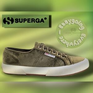 Superga® Velvet Olive Green UNISEX Sneaker US Size Women's 8 | Men's 6.5 | EU 39